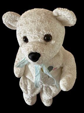 Vtg Chenille Embroidered Balloons Teddy Salvinos Baby Bammers plush Gingham Read